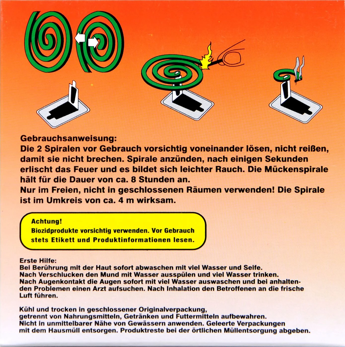 Braeco Anti-Mücken Spirale - 10 Stück 2 Braeco Anti-Mücken Spirale - 10 Stück – Bild 2