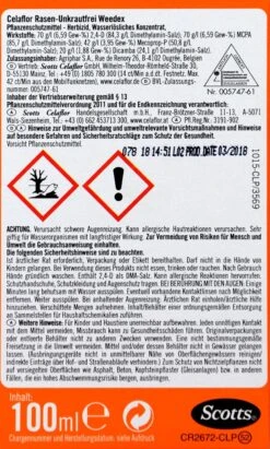 Celaflor Rasen-Unkrautfrei Weedex - 100 Ml -Gartenbedarf Geschaft Celaflor20Rasen Unkrautfrei20Weedex 32617 H01