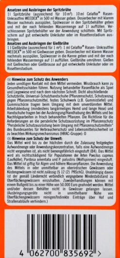 Celaflor Rasen-Unkrautfrei Weedex - 100 Ml -Gartenbedarf Geschaft Celaflor20Rasen Unkrautfrei20Weedex 32617 L01