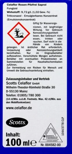 Celaflor Rosen-Pilzfrei Saprol - 100 Ml -Gartenbedarf Geschaft Celaflor20Rosenpilzfrei20Saprol 32126 R01