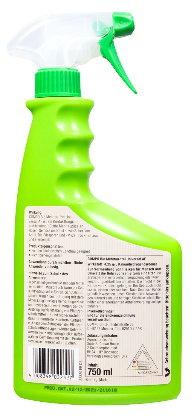 Compo Bio Mehltau-Frei Universal Anwendungsfertig - 0,75 L 2 Compo Bio Mehltau-Frei Universal Anwendungsfertig - 0,75 L – Bild 2