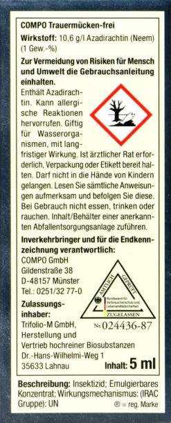 Compo Bio Trauermücken-Frei - 5 Ml -Gartenbedarf Geschaft Compo20Bio20Trauermuecken Frei 31330 L01