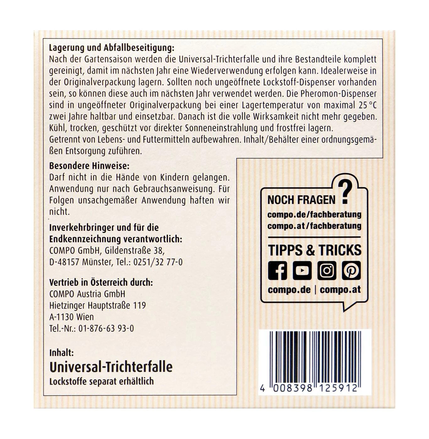 Compo Bio Universal Trichterfalle 5 Compo Bio Universal Trichterfalle – Bild 5