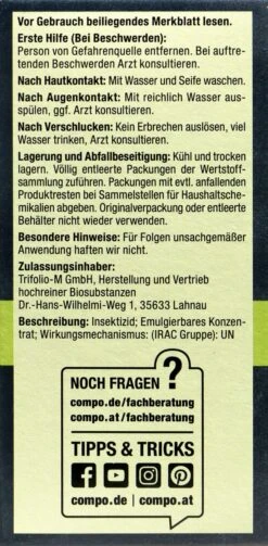 Compo Bio Insekten-frei Neem - 75 Ml -Gartenbedarf Geschaft Compo20Insektenfrei20Neem 31226 L01