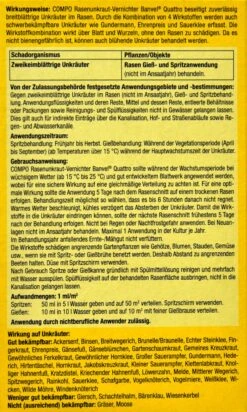 Compo Rasenunkraut-Vernichter Banvel Quattro - 150 Ml -Gartenbedarf Geschaft Compo20Rasenunkraut Vernichter20Banvel20Quattro 33421 H01