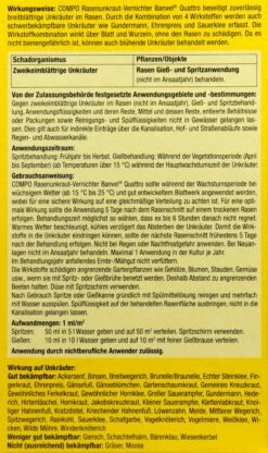 Compo Rasenunkrautvernichter Banvel Quattro - 400 Ml -Gartenbedarf Geschaft Compo20Rasenunkrautvernichter20Banvel20Quattro 33430 H01