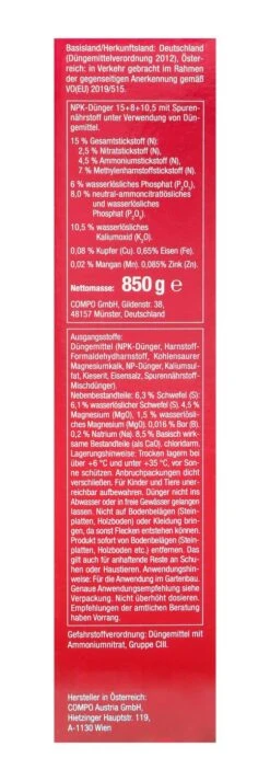 Compo Rosen Langzeit-Dünger - 0,85 Kg 7 Compo Rosen Langzeit-Dünger - 0,85 Kg -Gartenbedarf Geschaft Compo20Rosenduenger 31829 R01