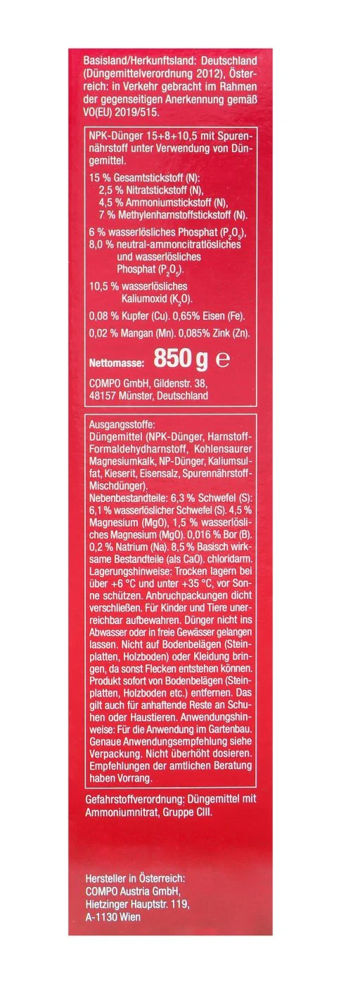 Compo Rosen Langzeit-Dünger - 0,85 Kg 4 Compo Rosen Langzeit-Dünger - 0,85 Kg – Bild 4