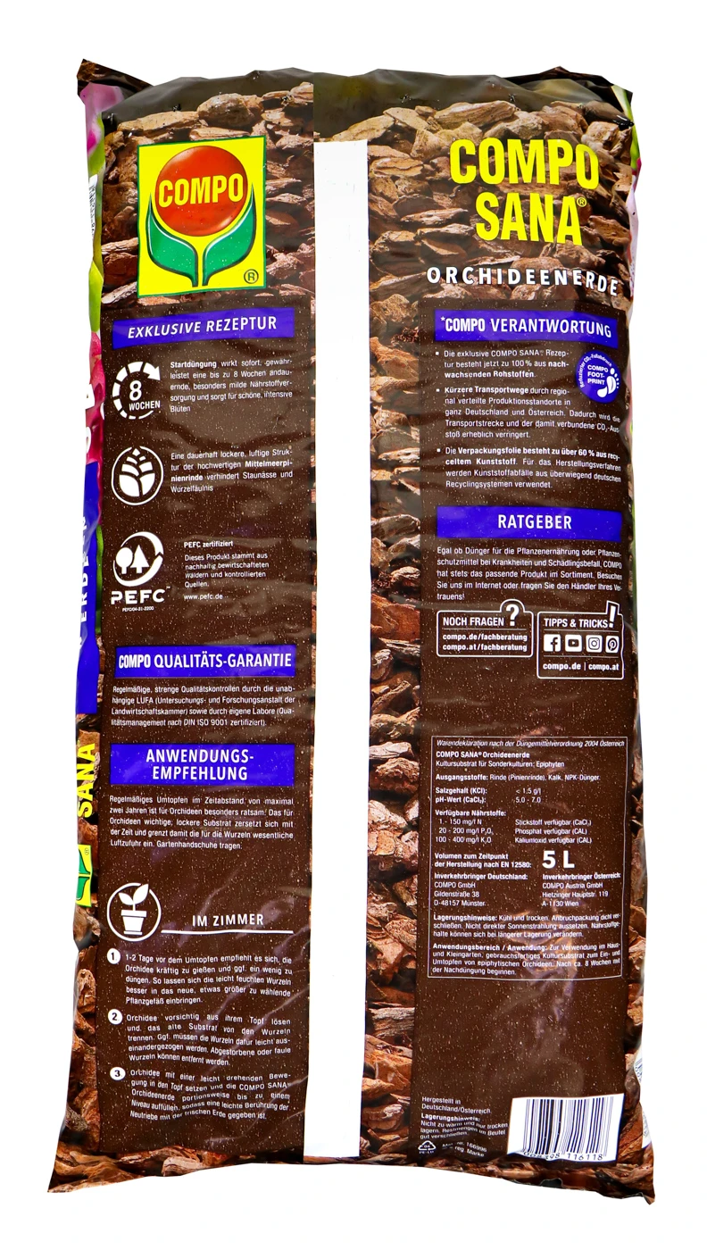 Compo Sana Orchideenerde - 5 L 2 Compo Sana Orchideenerde - 5 L – Bild 2