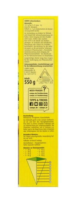 Compo Schneckenkorn - 0,55 Kg 6 Compo Schneckenkorn - 0,55 Kg -Gartenbedarf Geschaft Compo20Schneckenkorn 31507 R01