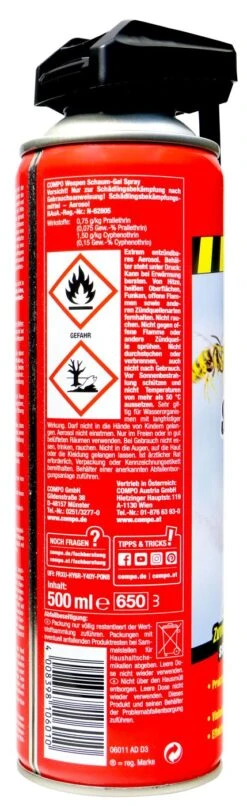 Compo Wespen Schaum-Gel Spray - 0,5 L -Gartenbedarf Geschaft Compo20Wespenspray 31726 H02