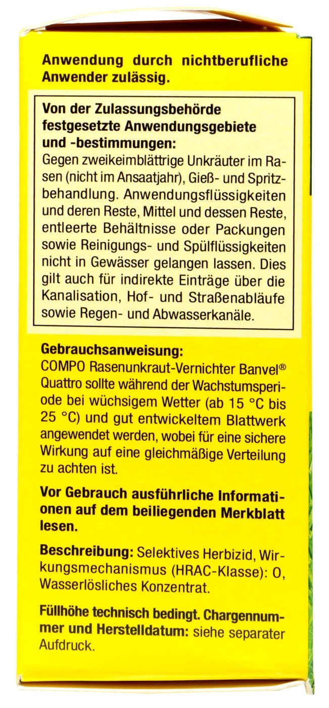 Compo Rasenunkraut-Vernichter Banvel Quattro - 10 Ml 2 Compo Rasenunkraut-Vernichter Banvel Quattro - 10 Ml – Bild 2