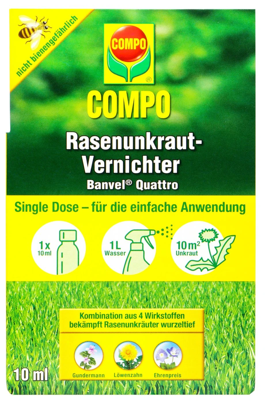 Compo Rasenunkraut-Vernichter Banvel Quattro - 10 Ml 1 Compo Rasenunkraut-Vernichter Banvel Quattro - 10 Ml