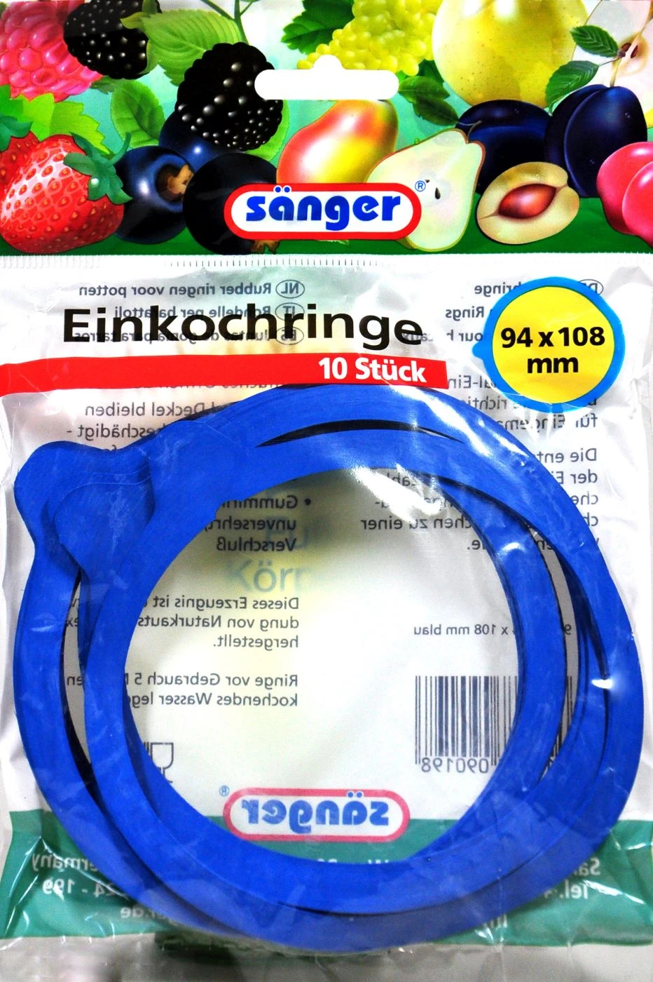 Sänger Einkochringe 94 X 108 Mm Mit Kerbe - 10 Stück 1 Sänger Einkochringe 94 X 108 Mm Mit Kerbe - 10 Stück
