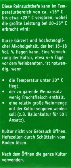Kitzinger Reinzucht-Hefe Malaga - 20 Ml 7 Kitzinger Reinzucht-Hefe Malaga - 20 Ml -Gartenbedarf Geschaft Kitzinger20Reinzuchthefe 15105 L01