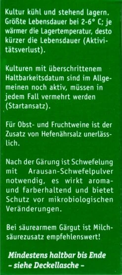 Kitzinger Reinzucht-Hefe Steinberg - 20 Ml -Gartenbedarf Geschaft Kitzinger20Reinzuchthefe 15109 R01