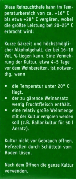 Kitzinger Hefe Tokaj - 20 Ml -Gartenbedarf Geschaft Kitzinger Reinzuchthefe Tokaj 15115 L01