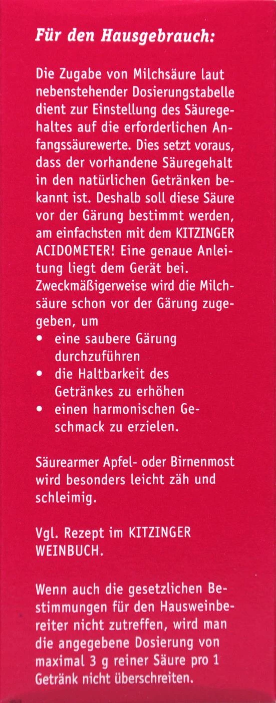 Kitzinger Milchsäure 80 % - 125 G 2 Kitzinger Milchsäure 80 % - 125 G – Bild 2