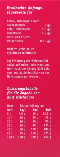 Kitzinger Milchsäure 80 % - 125 G 6 Kitzinger Milchsäure 80 % - 125 G -Gartenbedarf Geschaft Milchsaeure 15148 L01