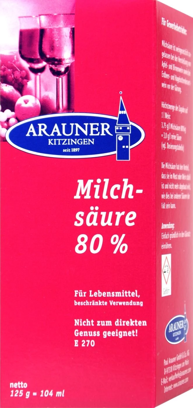 Kitzinger Milchsäure 80 % - 125 G 1 Kitzinger Milchsäure 80 % - 125 G