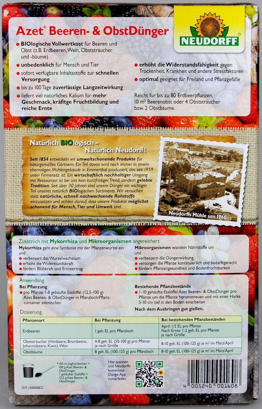 Neudorff Azet Beeren- & Obstdünger - 1 Kg 4 Neudorff Azet Beeren- & Obstdünger - 1 Kg – Bild 4