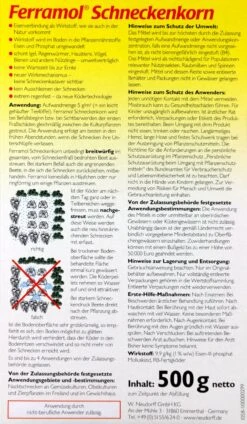 Neudorff Ferramol Schneckenkorn - 500 G -Gartenbedarf Geschaft Neudorff20Ferramol20Schneckenkorn 32718 H01