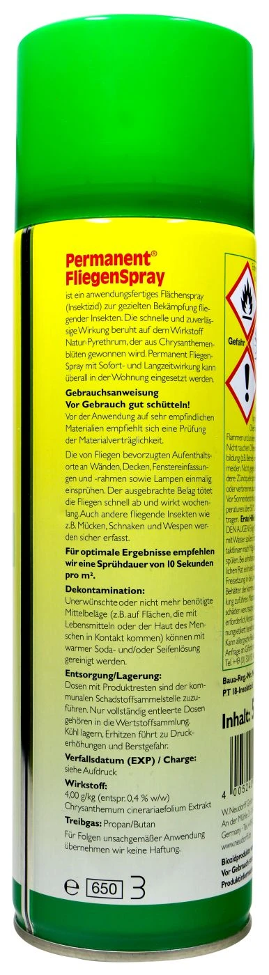 Neudorff Permanent Fliegenspray - 0,5 L 2 Neudorff Permanent Fliegenspray - 0,5 L – Bild 2