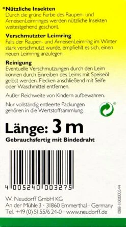 Neudorff Raupen- Und Ameisenleimring - 3 M -Gartenbedarf Geschaft Neudorff20Raupen 20und20Ameisenleimring 42106 R01