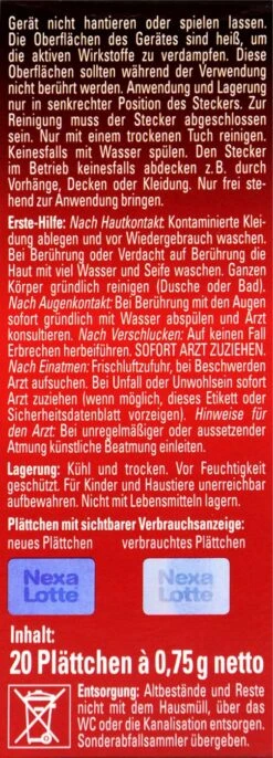 Nexa Lotte Mücken- Und Gelsenstecker Ultra Nachfüllpack - 20 Stück -Gartenbedarf Geschaft Nexa20Lotte20Muecken 20und20Gelsenstecker 32332 L01