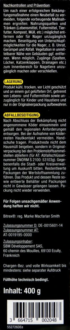 Protect Home Ratten Getreideköder - 0,4 Kg 7 Protect Home Ratten Getreideköder - 0,4 Kg -Gartenbedarf Geschaft Protect20Home20Ratten20Getreidekoeder 38714 L01