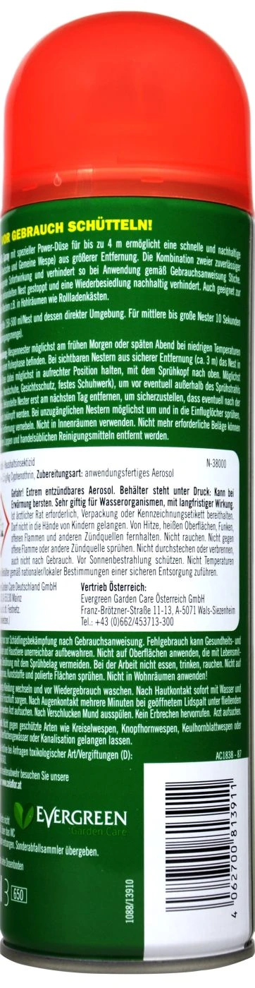 Substral Celaflor Wespen K.O. Spray - 0,5 L 2 Substral Celaflor Wespen K.O. Spray - 0,5 L – Bild 2