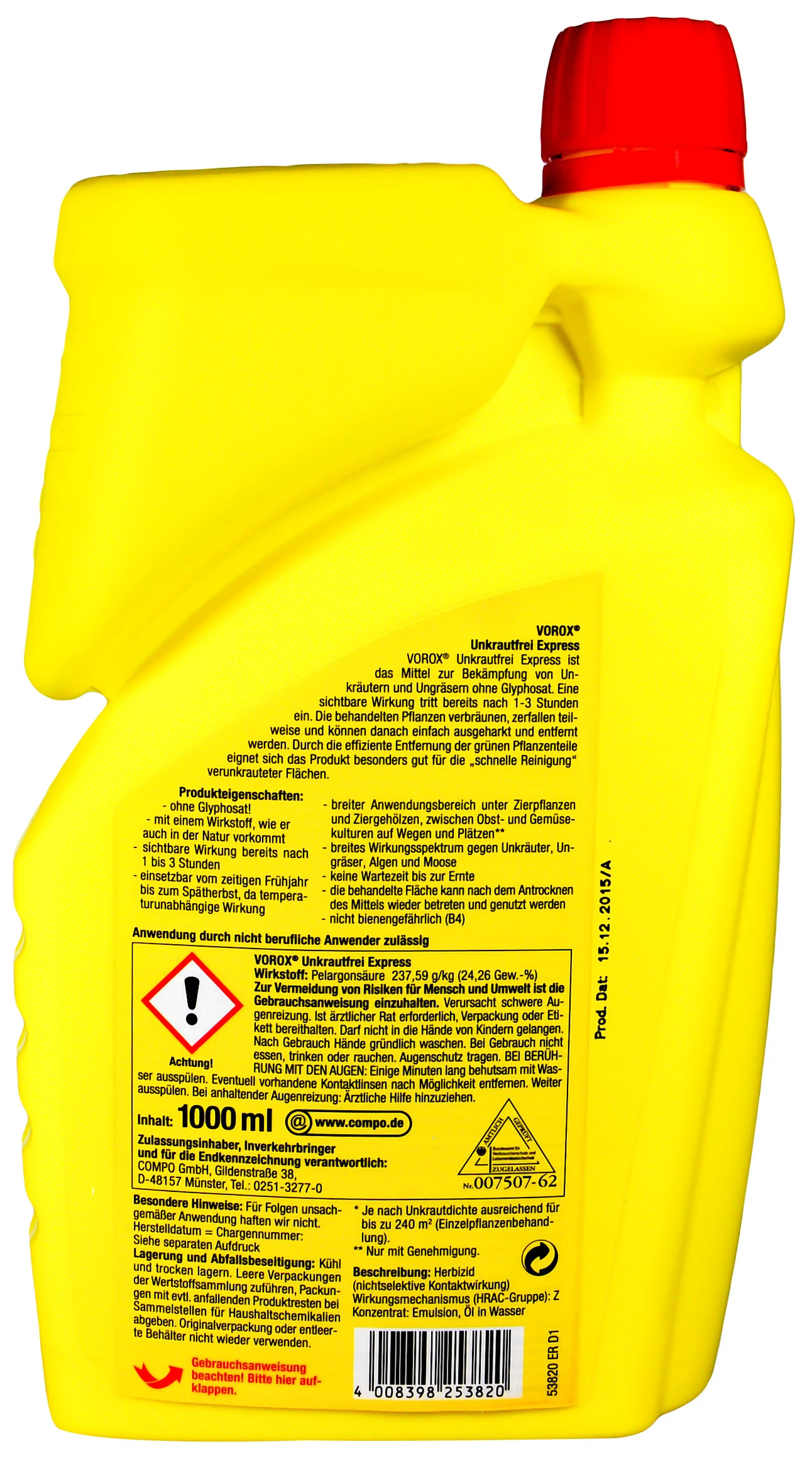 Vorox Unkrautfrei Express - 1 L 2 Vorox Unkrautfrei Express - 1 L – Bild 2